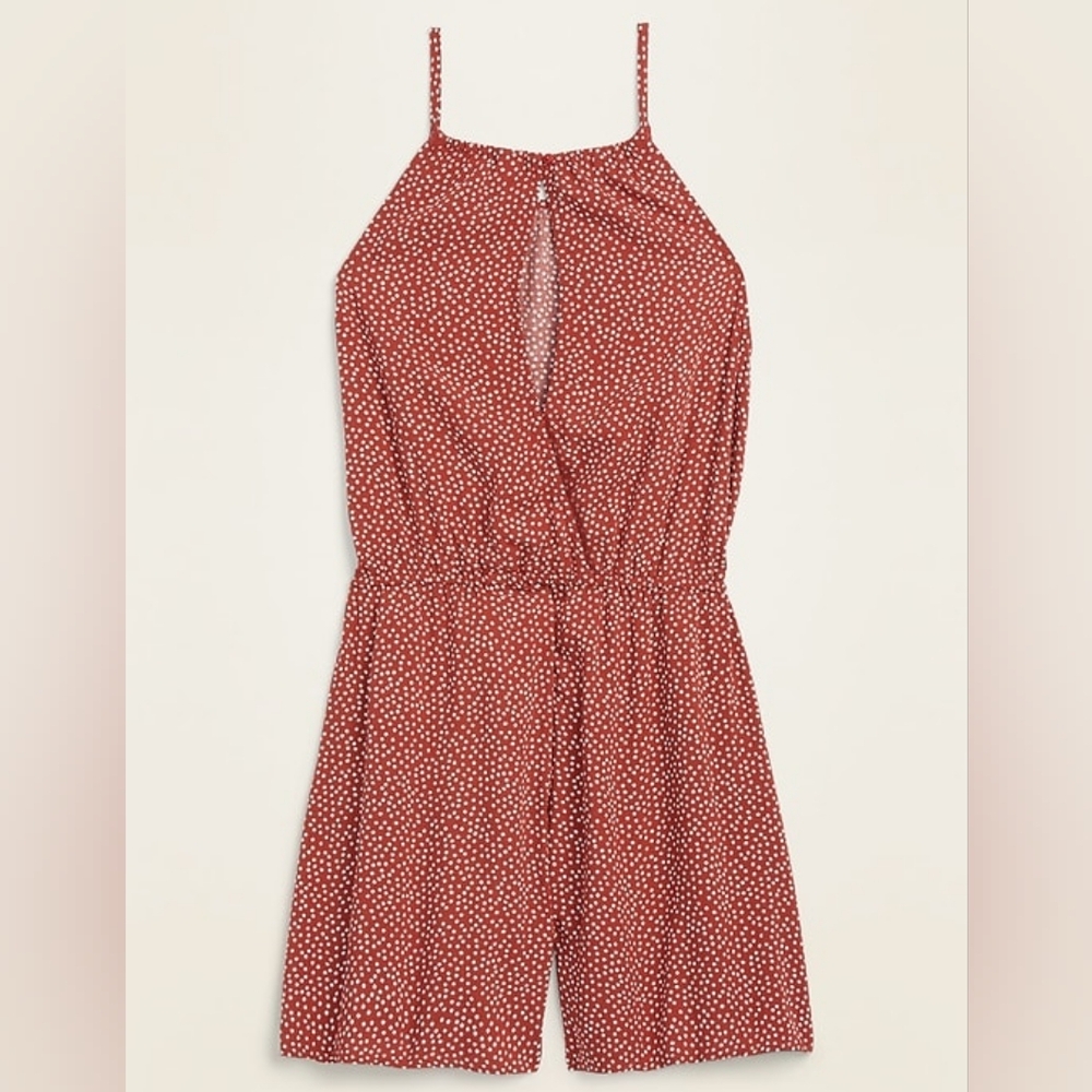 Old Navy Red Polka Dot Halter Romper